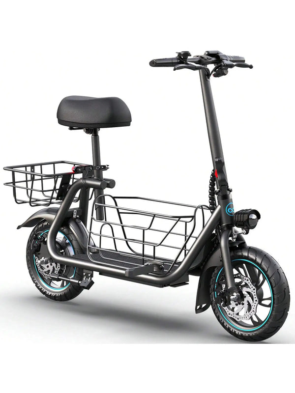 Scooter eléctrico con canasta para perro, foto principal