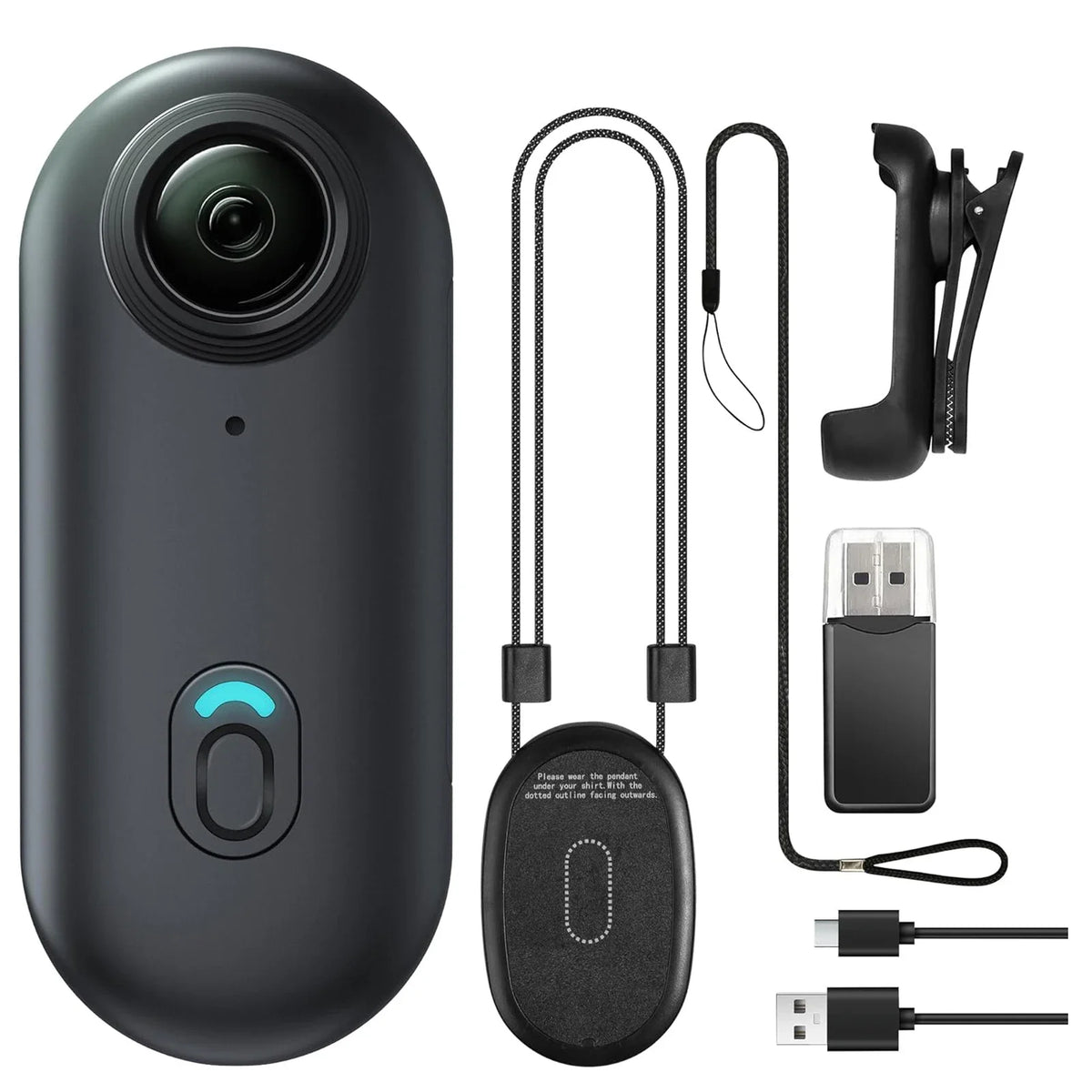 Mini cámara corporal WiFi 1080P color negro