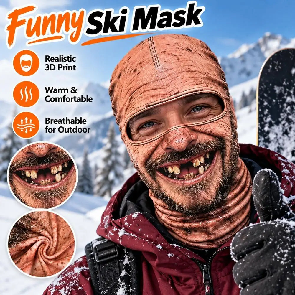 Balaclava 3D divertida, detalle