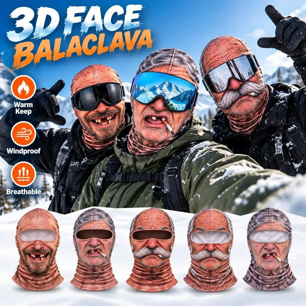 Balaclava 3D divertida puesta