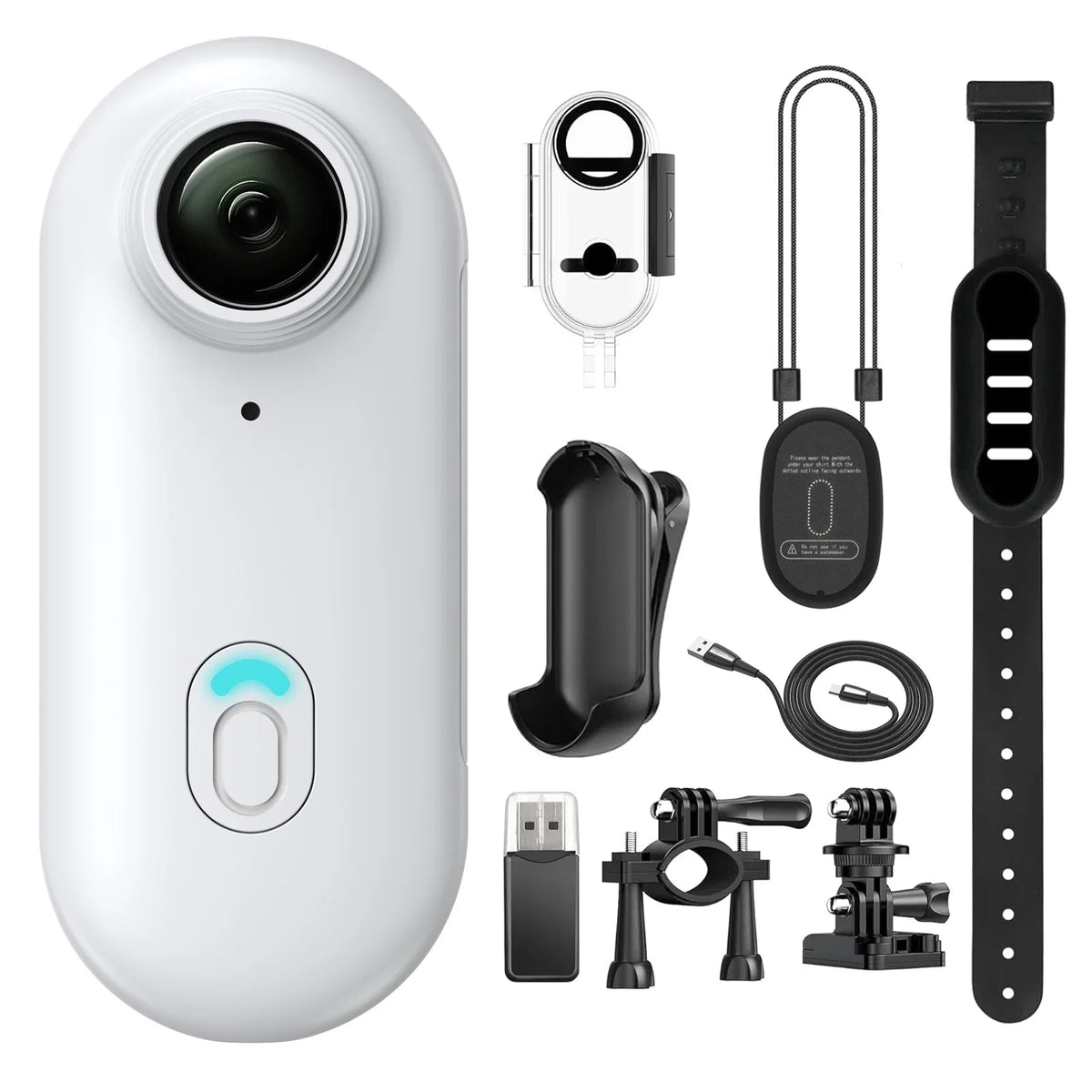 Mini cámara corporal WiFi 4K color blanco