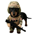 Disfraz militar para perros verde camuflaje