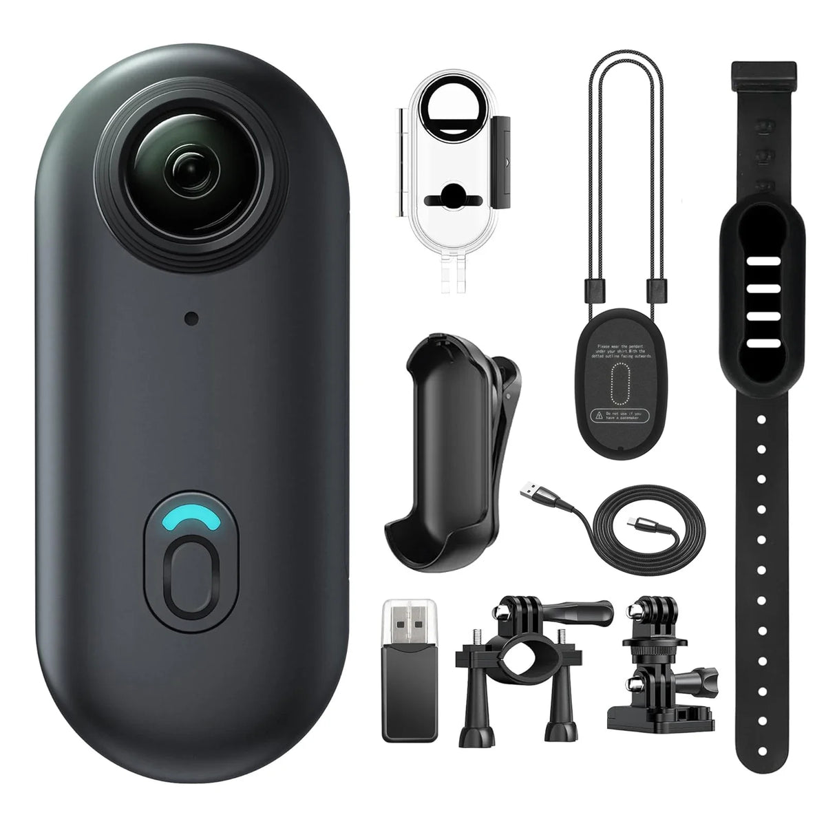 Mini cámara corporal WiFi 4K color negro