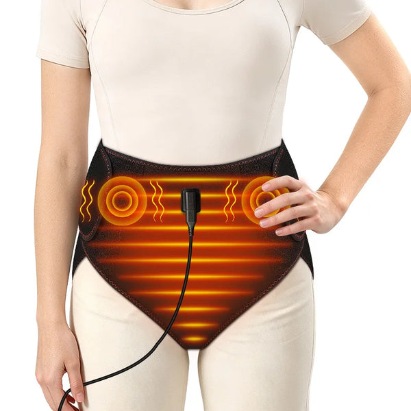 Faja térmica negra con calor para la zona lumbar y el abdomen