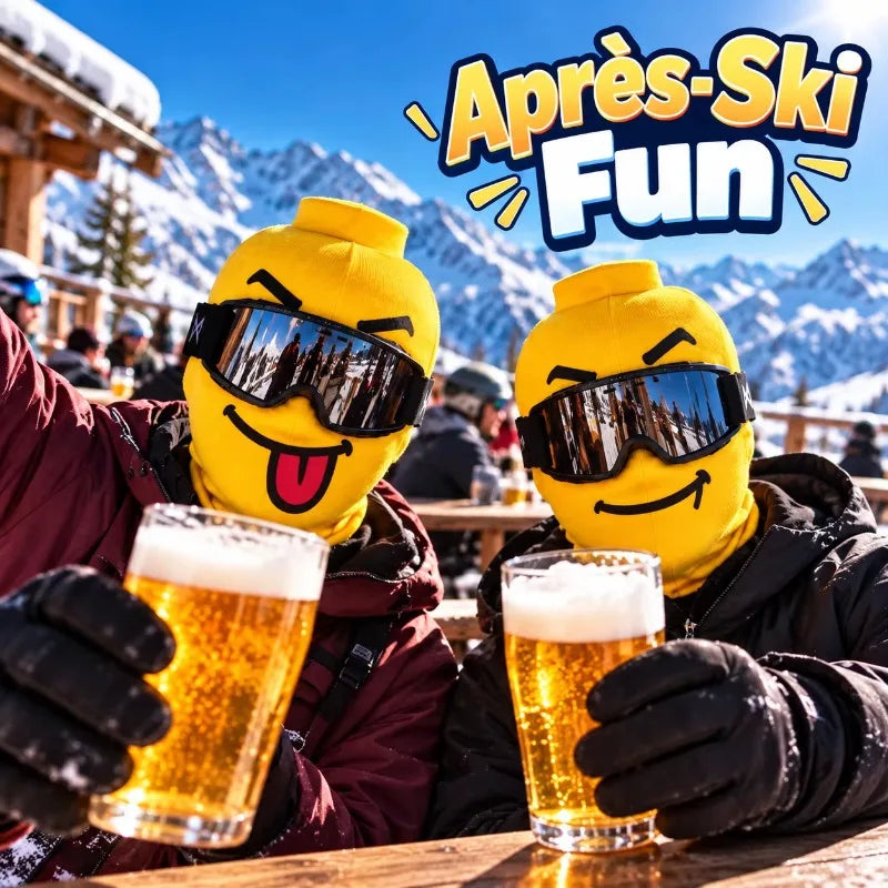 Balaclava emoji amarilla, cubre toda la cara