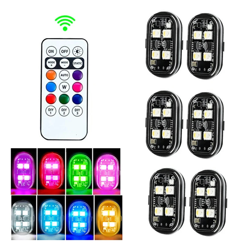 Luces estroboscópicas LED RGB inalámbricas, vista general