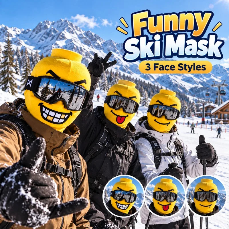 Balaclava emoji amarilla, vista principal