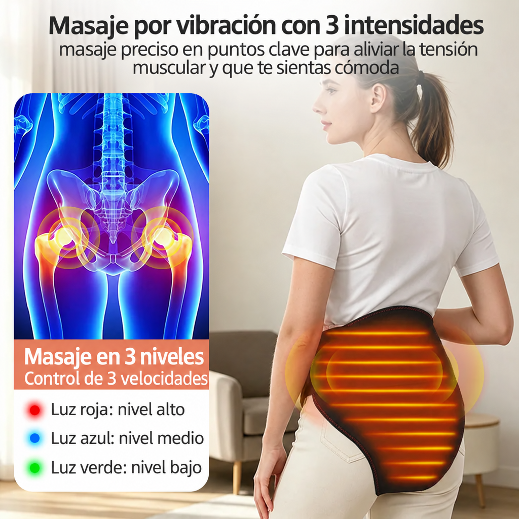 Masaje por vibración con 3 intensidades