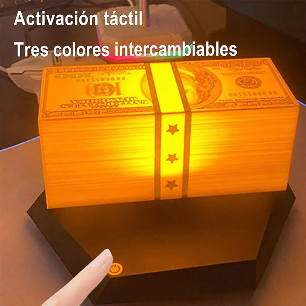 Activación táctil: tres colores de luz intercambiables