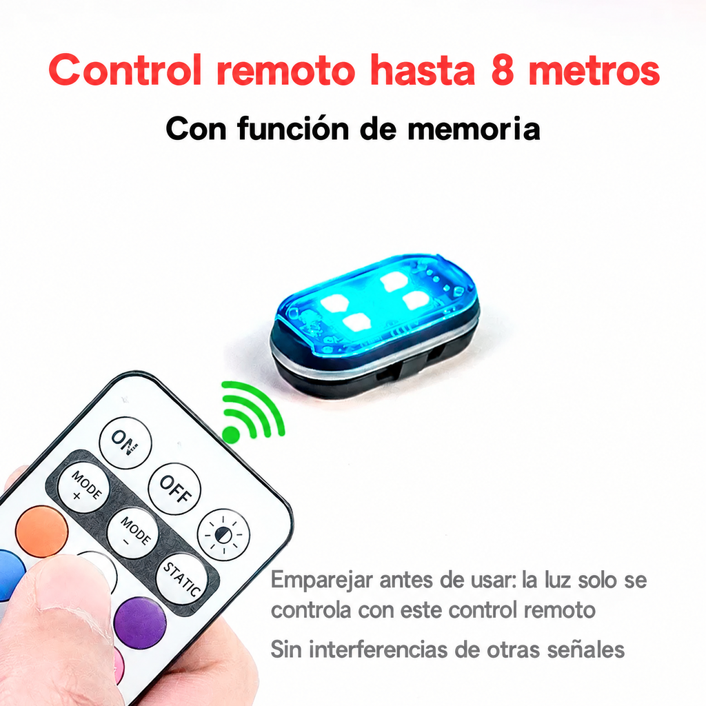 Luces Estroboscópicas LED RGB Inalámbricas con Control Remoto