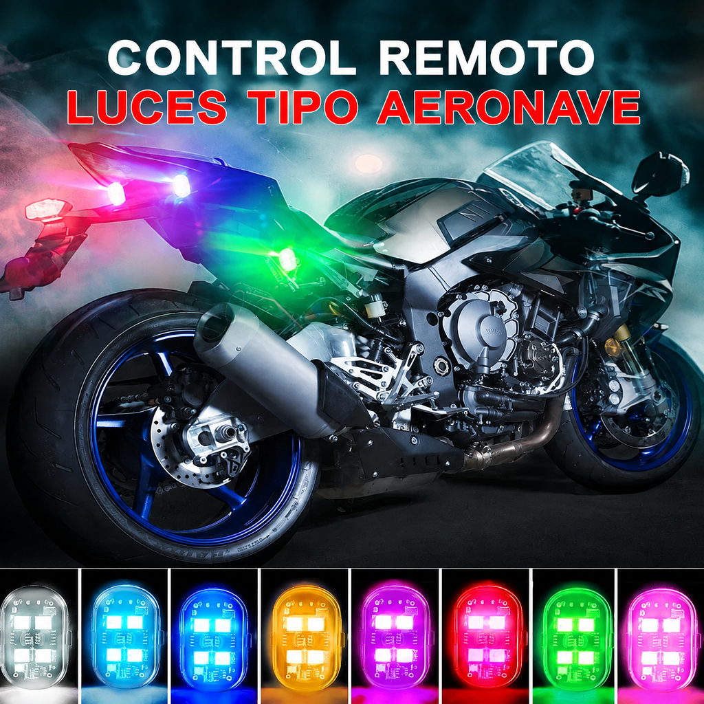 Luces Estroboscópicas LED RGB Inalámbricas con Control Remoto