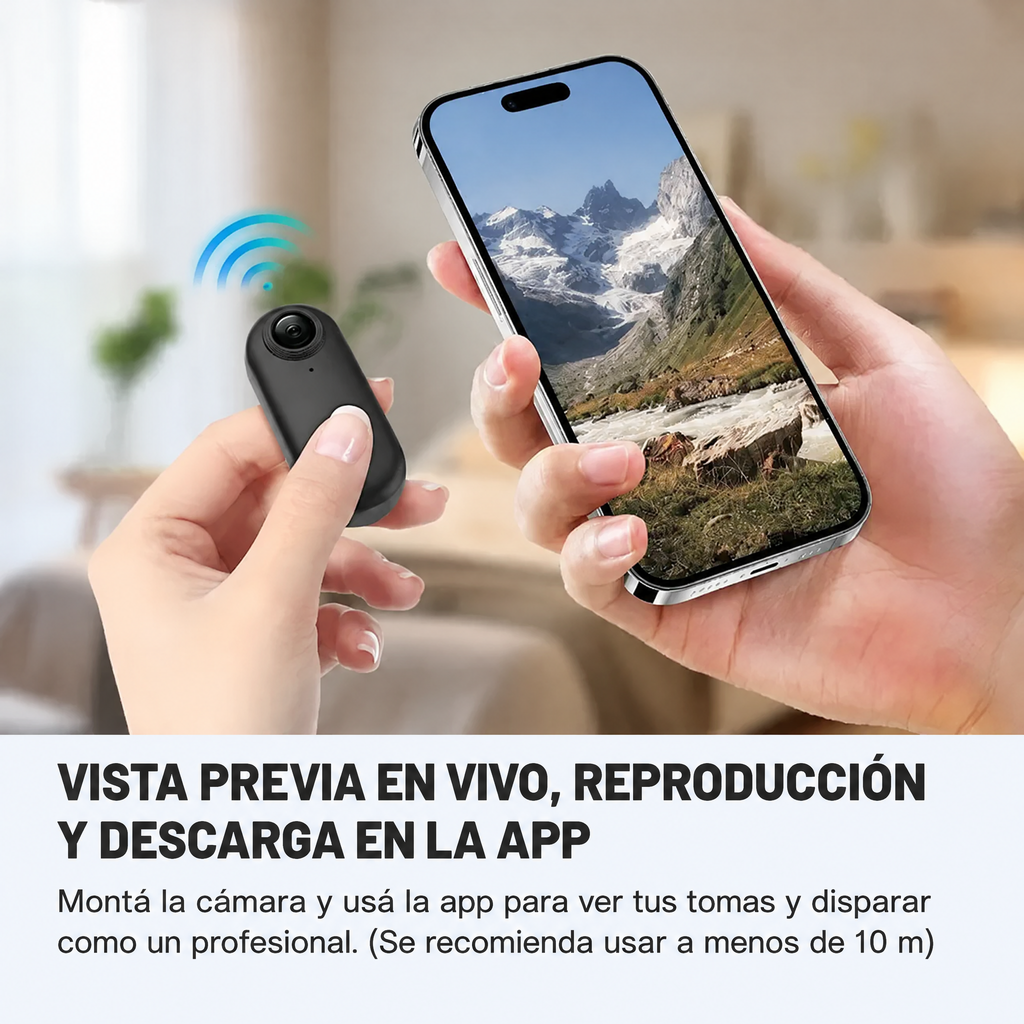 Mini Cámara Corporal WiFi · Manos Libres 1080P / 4K
