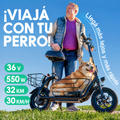 Scooter Eléctrico con Canasta para Perro · Motor 550 W
