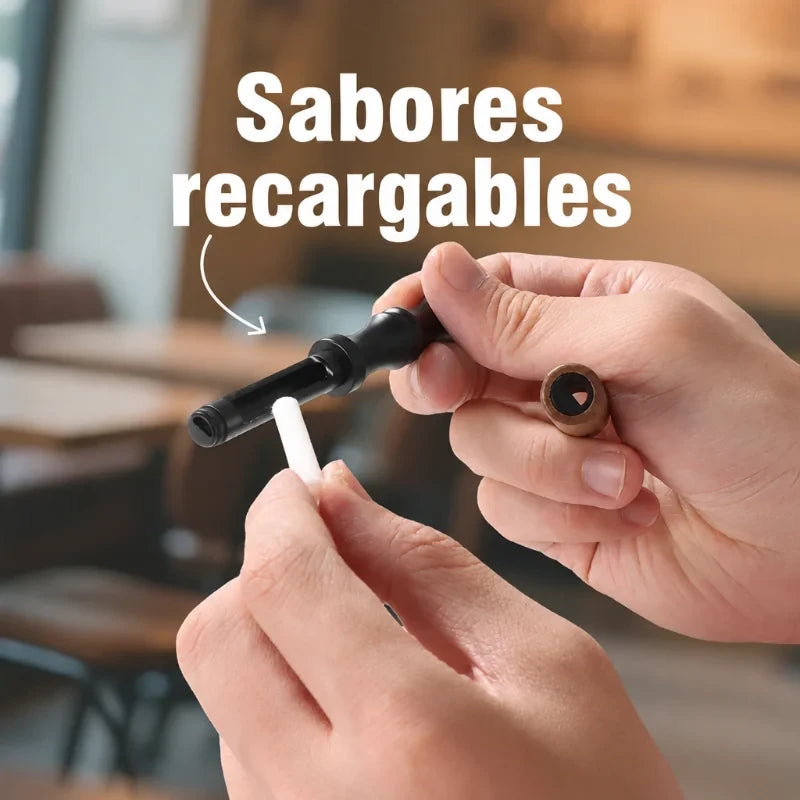 Inhalador aromático con sabores recargables