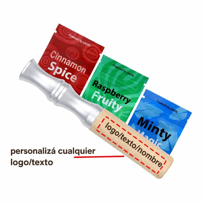 Inhalador de haya personalizado con grabado
