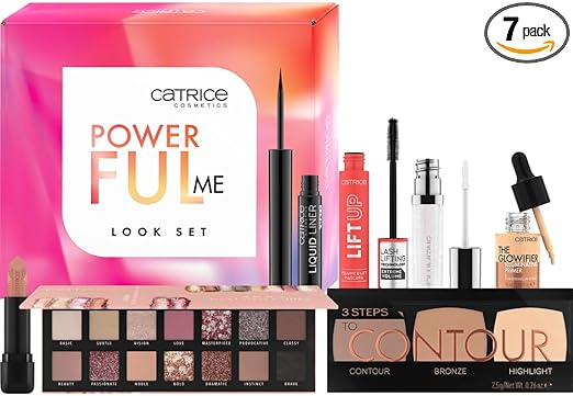 Catrice Powerful Me Look Set, vegano, sin parabenos, sin acetona, 1 unidad (7 unidades) multicolor