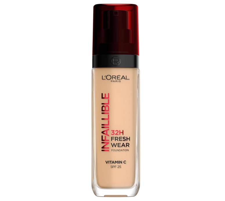 L'Oréal Paris, Base de maquillaje Líquida Infaillible 32h Fresh Wear, Para todo tipo de piel, Larga duración, Tono: Sable Beige (225), 30 ml, 1 unidad